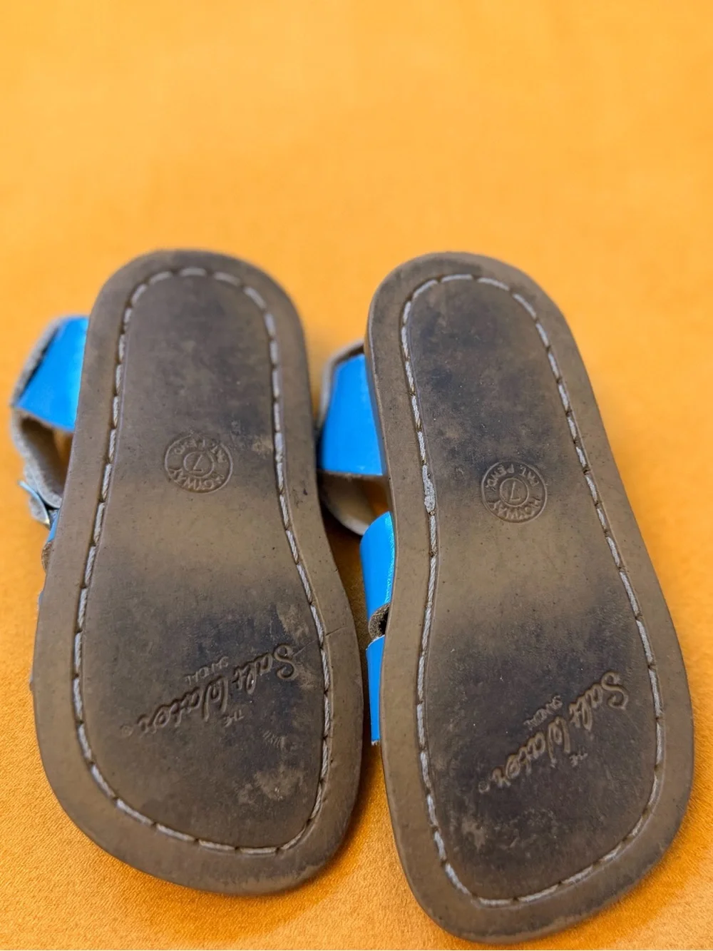 Blue Kids Leather Sandals - Classic Summer Style